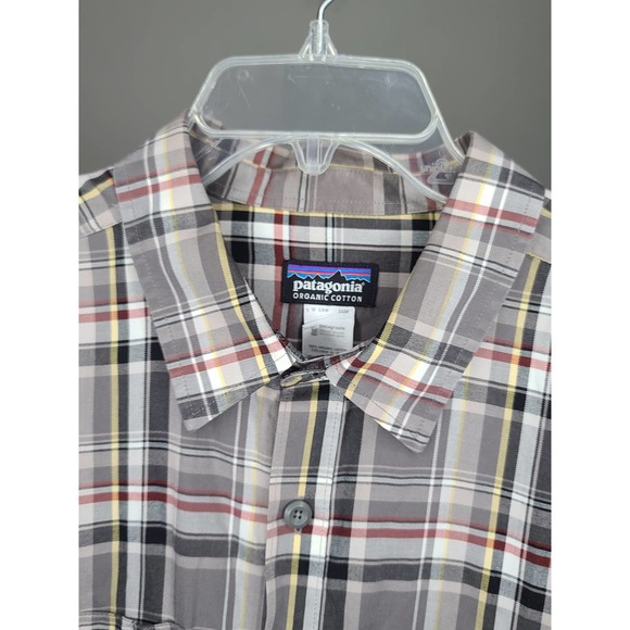 Patagonia grey plaid long sleeve button down shirt - xl - Picture 1 of 5